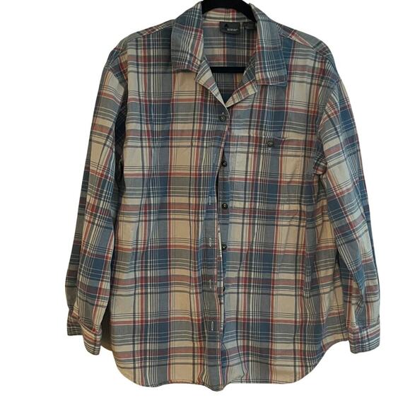 Liz Claiborne Tops - Vintage 90s Liz Wear Women's Top Madras Plaid Cottagecore Shirt L
